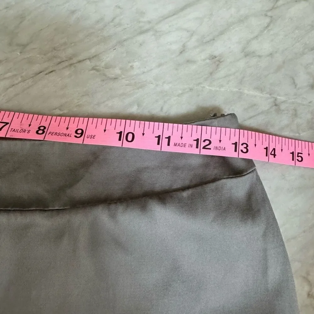 Talbots vintage satin silk blend straight leg lined pants gray size 4P